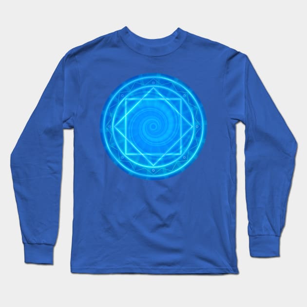 CIRCLE of POWER, blue Long Sleeve T-Shirt by Slanapotam